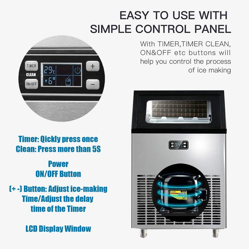Antarctic Star 265 Lb. Daily Production Cube Clear Ice Built-In Ice Maker